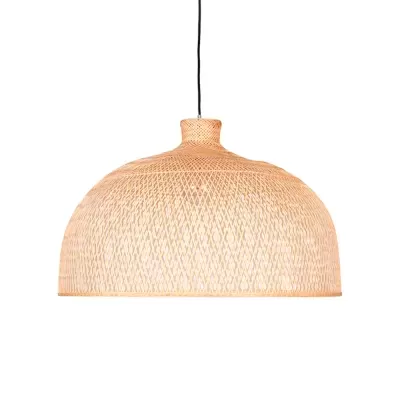 Candeeiro de teto em rattan entrelaçado natural