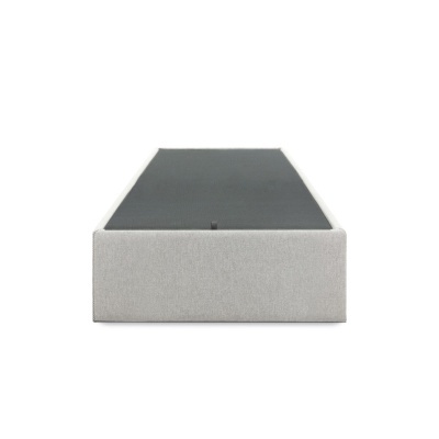 Base de cama individual cinza com tampo cinza escuro