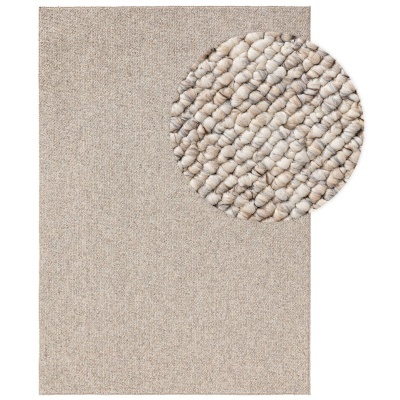 Tapete bege com textura de nós grossos em detalhe