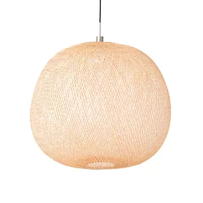 Candeeiro de teto esférico entrelaçado cor natural clara