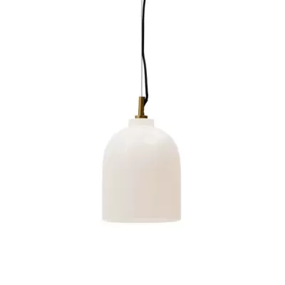 Candeeiro de teto pendente de vidro fosco branco