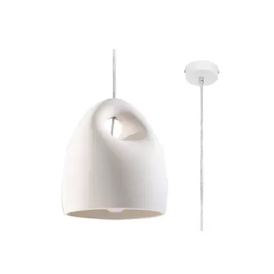 Candeeiro de teto pendente branco com design moderno