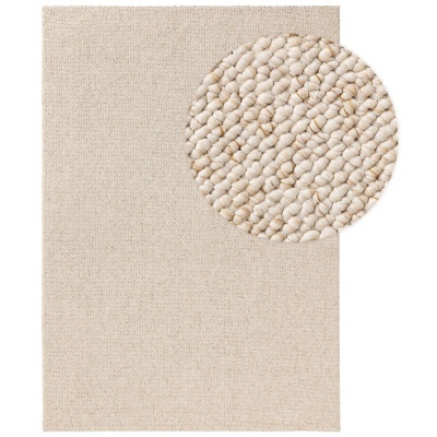 Tapete bege claro com textura de fibras entrelaçadas ampliada