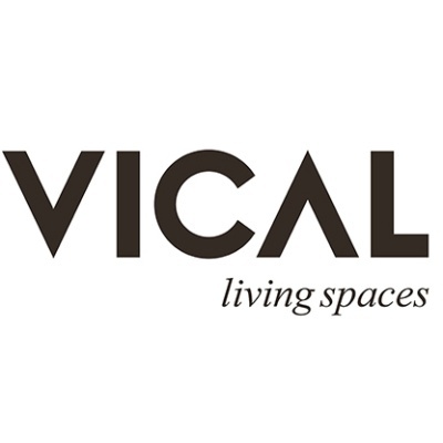 Logotipo VICAL com texto 'living spaces'