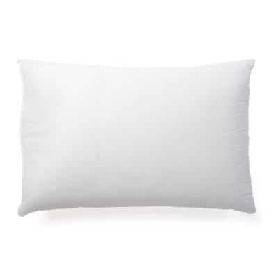 Almofada branca rectangular com tecido liso