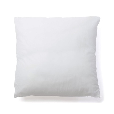 Almofada branca quadrada com textura lisa