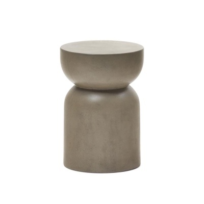 Banco ou suporte cilíndrico cinzento mate