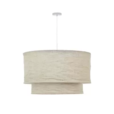 Lâmpada de tecto com cúpulas em tecido bege