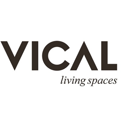Logotipo VICAL com texto 'living spaces'