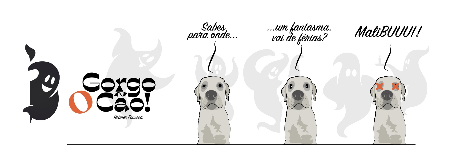 Gorgo o c&atilde;o, no halloween