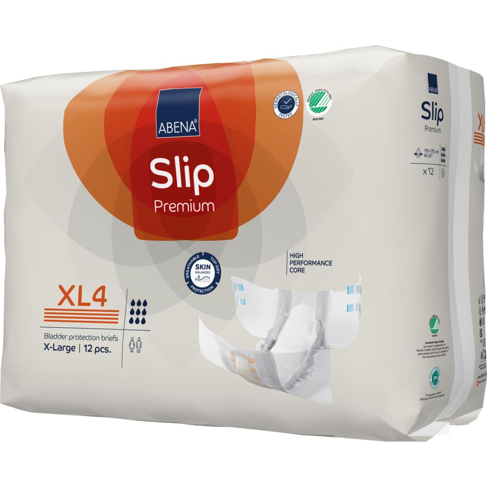 Abena Slip tamanho XL4 Embalagem branca ABENA Slip Premium cuecas proteção bexiga tamanho XL 12 unidades