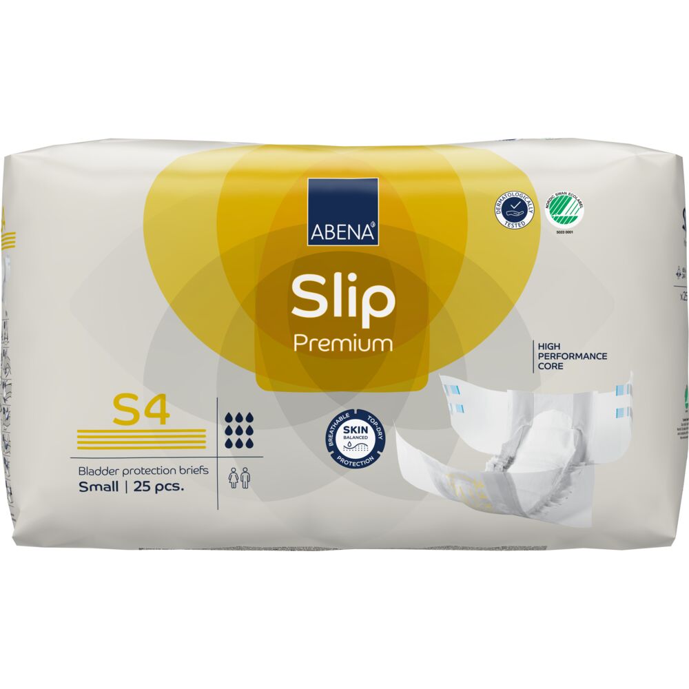 Abena Slip tamanho S4 Pacote de fraldas Abena Slip Premium S4 tamanho pequeno com 25 unidades