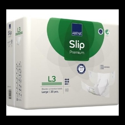 Pacote de fraldas para adultos Abena Slip Premium L3 branco e verde