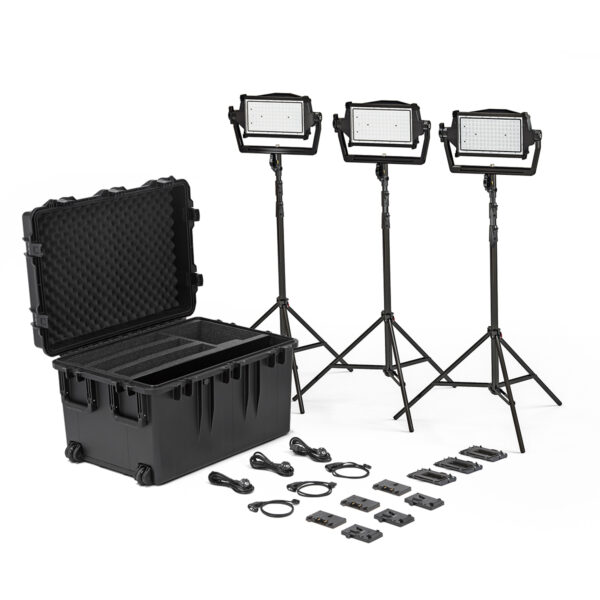 Litepanels Astra IP Half Traveler Trio GM&VM Kit (Standard Yoke, EU Power Cable)