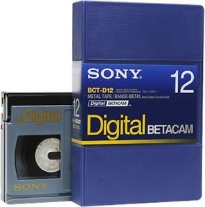 Sony Cassete Betacam Digital BCT-D12- Caixa 10 unids