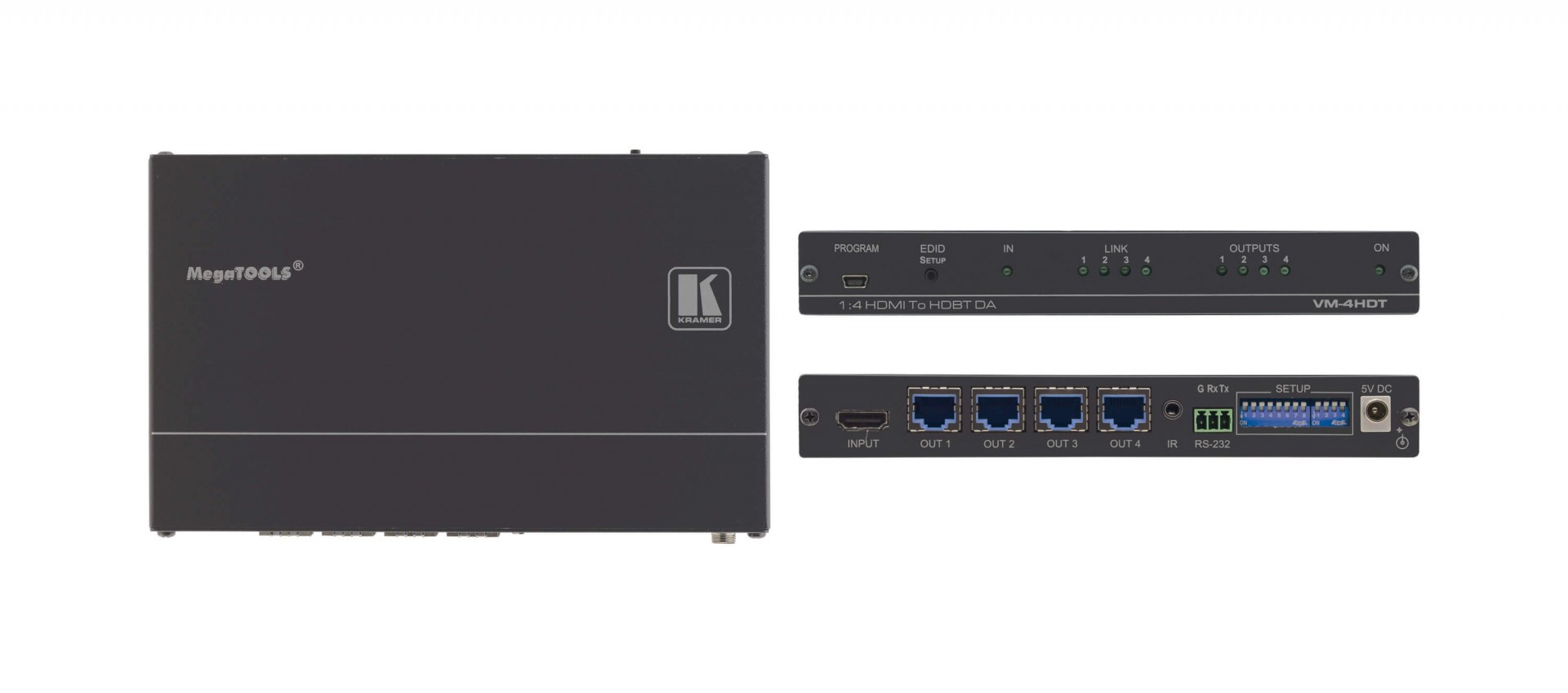 Kramer VM-4HDT 1:4 4K60 4:2:0 HDMI to Long–Reach HDBaseT distribution amplifier
