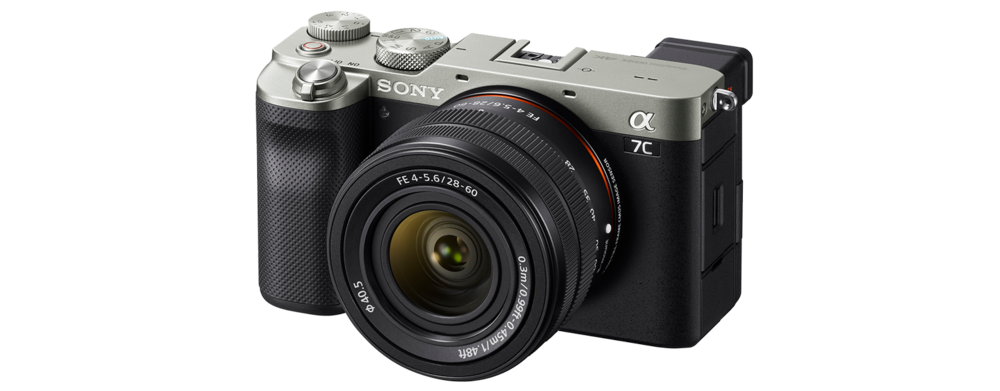Sony α7CL Full-frame compacta, Mirrorless. Corpo + Lente de zoom 28-60mm