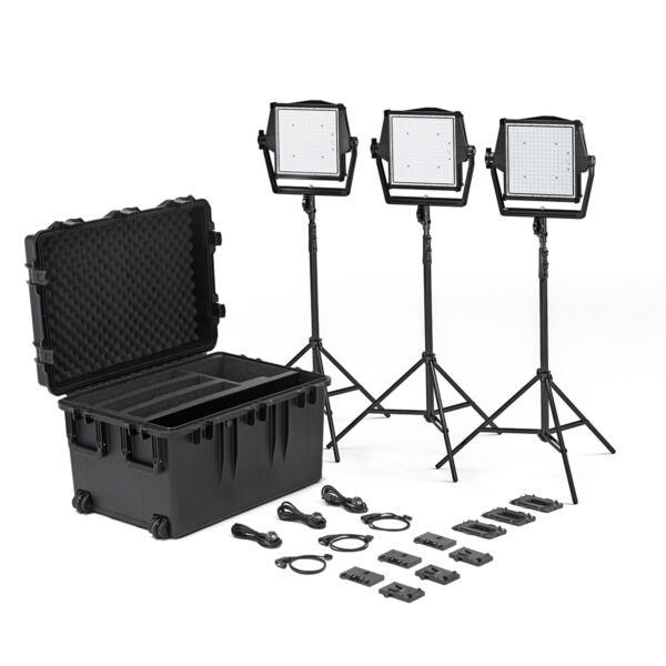 Litepanels Astra IP 1×1 – Traveler Trio GM&VM Kit (Standard Yoke, EU Power Cable)