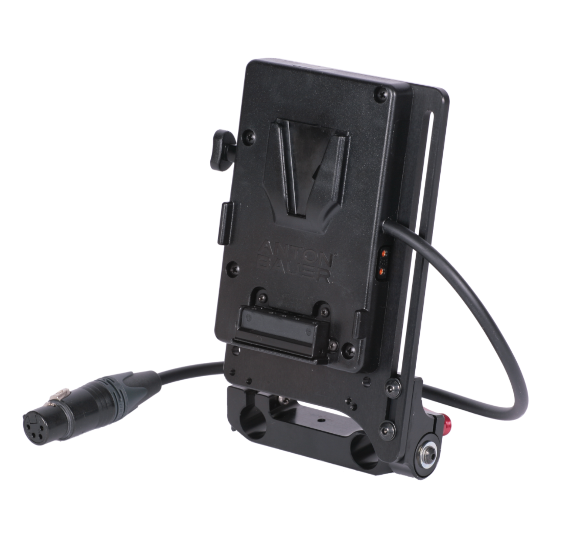 Vocas Tilting 15 mm rail V-lock mount plate with 4 pin XLR connector