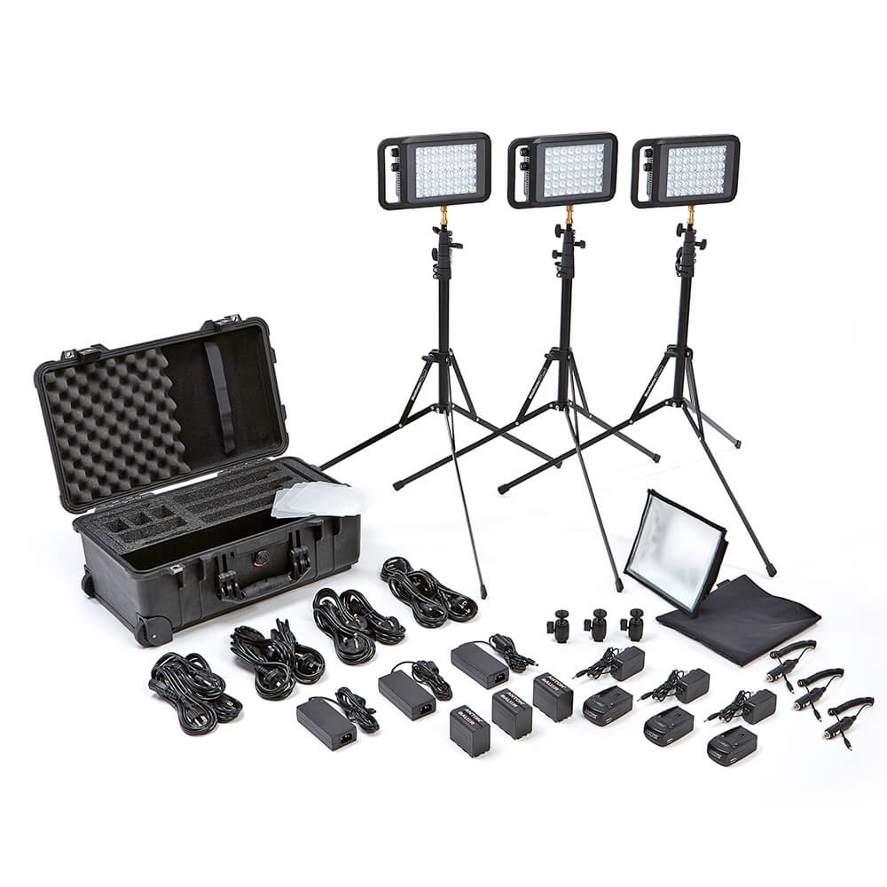 Litepanels Lykos+ BiColor Flight Kit with Battery Bundle - EU