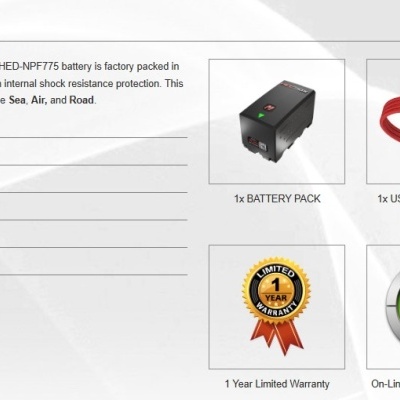 Hedbox HED-NPF775 6400mAH - for Sony