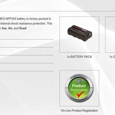Hedbox HED-NPF555 3600mAH - for Sony & BMPCC6K