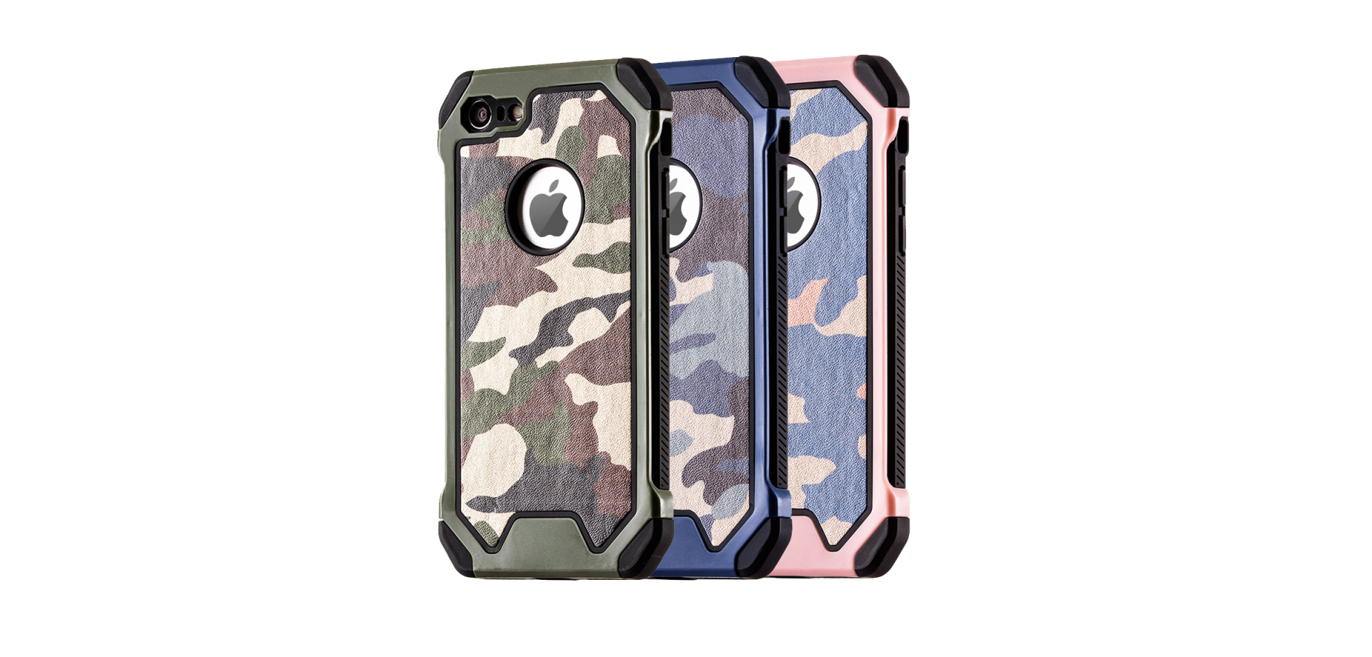 iPhone 7/8 Capa Anti-Shock Armoro Militar Capas de telemóvel com padrão camuflado em cores diferentes