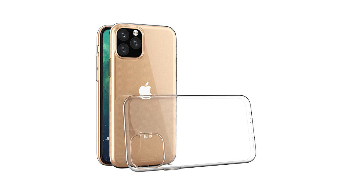 Capa Fina Proda Silicone 100% Transparente para iPhone 11 Pro Max Dois iPhones com capa protetora transparente