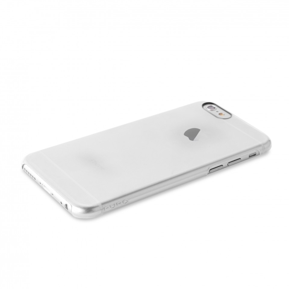 iPhone 6/6S Plus Capa 100% Transparente Rígida PURO Capa protetora transparente para telemóvel prateado
