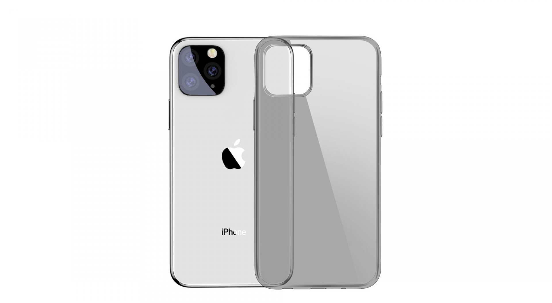 Capa Naked Silicone Baseus Simple para iPhone 11 Pro Max Smartphone branco Apple iPhone com capa protetora transparente