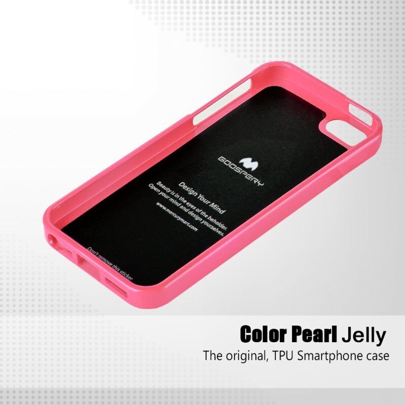 iPhone 6/6S Plus Capa Silicone Jelly Goospery Capa para smartphone rosa TPU com interior preto e texto MOSBURY