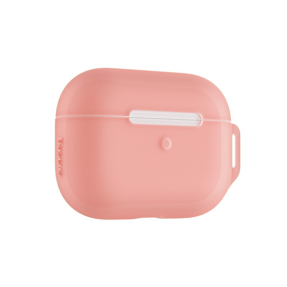 Capa Silicone Baseus Let''sGo Jelly Lanyard para AirPods Pro Estojo de proteção rosa para auriculares sem fios com recorte branco