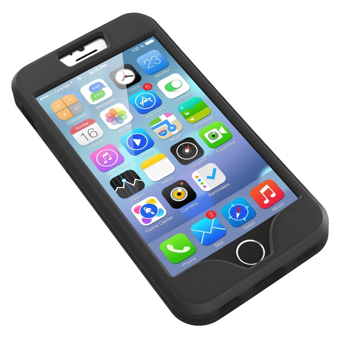 Armband / Bolsa Desportiva 2-em-1 Silicone Smartphone com capa protetora preta e ecrã colorido