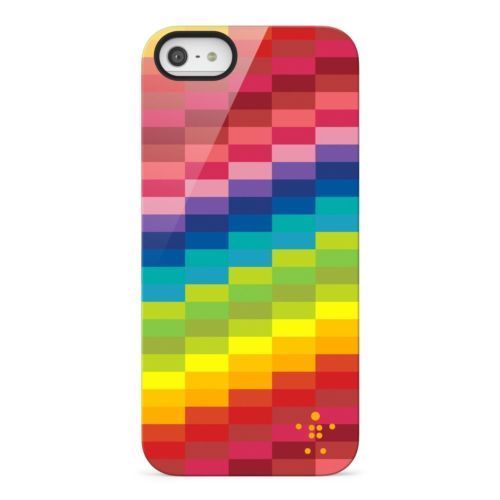iPhone 5/5S/5SE Capa Rígida Belkin Shield Pixel Capa para telemóvel com padrão geométrico colorido em quadrados