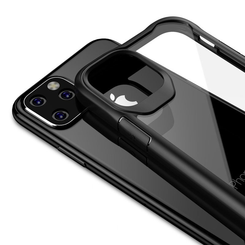 Capa Anti-Shock Proda Hart para iPhone 11 Pro Capa protetora preta para smartphone com espaço para quatro câmaras