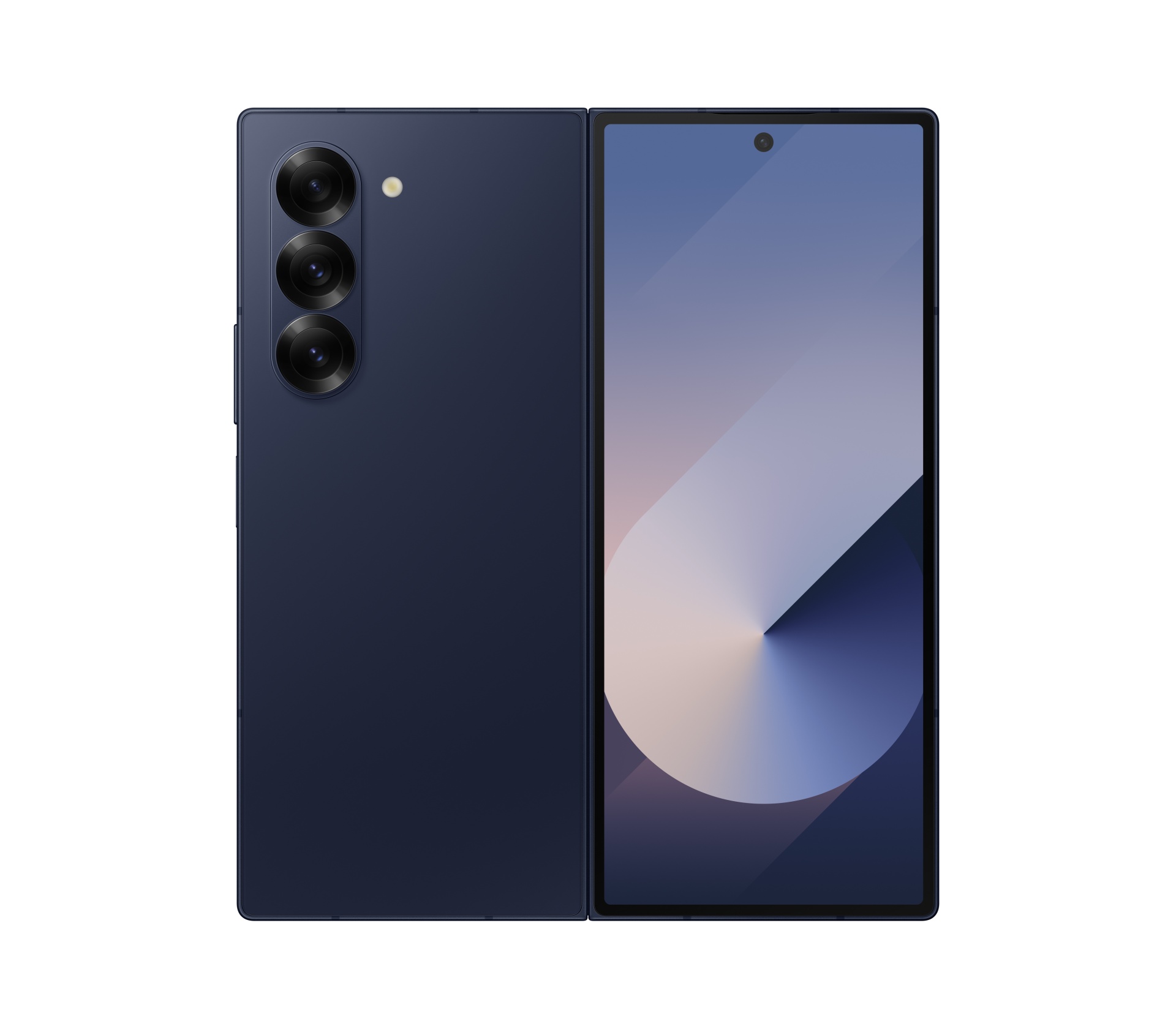 Samsung Galaxy Z Fold 6 12GB/512GB - Navy Smartphone azul escuro com câmara tripla traseira e ecrã grande frontal