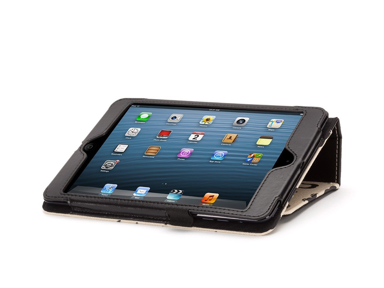 Capa Griffin Mustachio Folio para iPad Capa preta para tablet em fundo branco