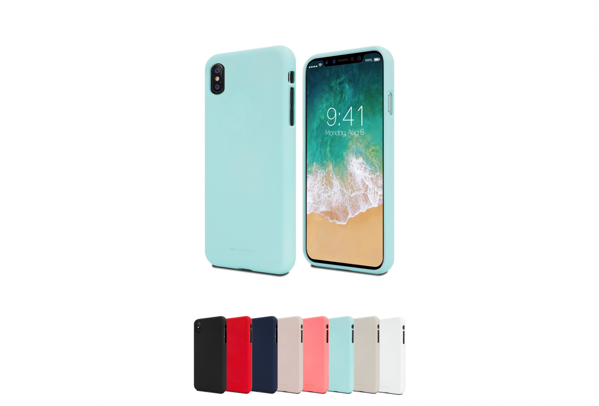 iPhone X/XS Capa Fina Silicone Soft Feeling Goospery Capas para telemóvel em várias cores com acabamento mate