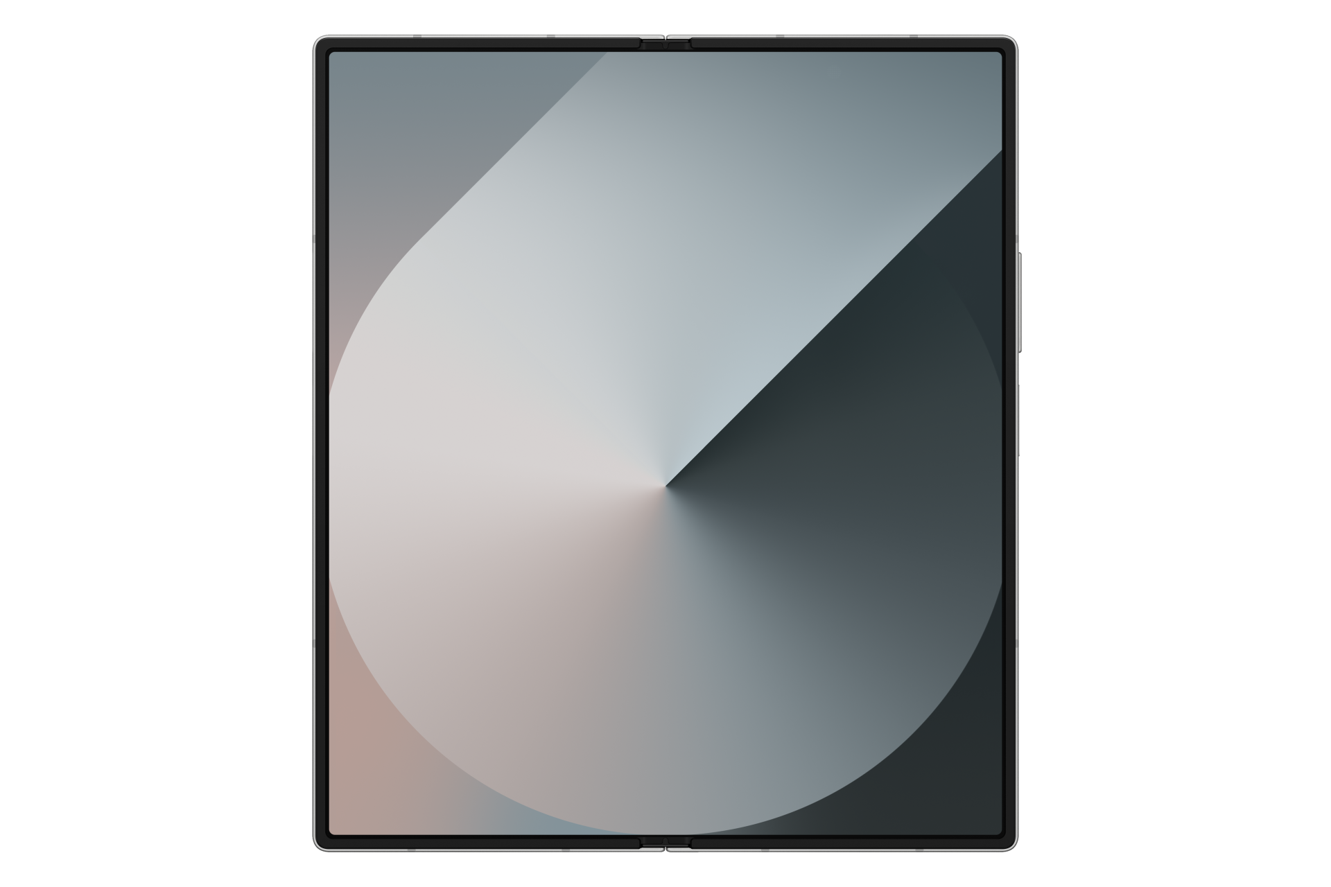 Samsung Galaxy Z Fold 6 12GB/256GB - Silver Shadow Ecrã digital quadrado com imagem abstrata em tons de cinza e bege