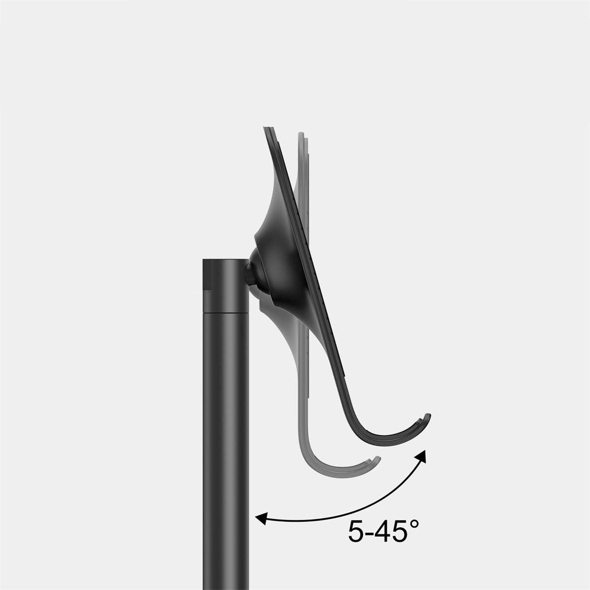 Suporte Secretária Universal Ajustável para Smartphone e Tablet Suporte de monitor preto ajustável inclinado entre 5 e 45 graus