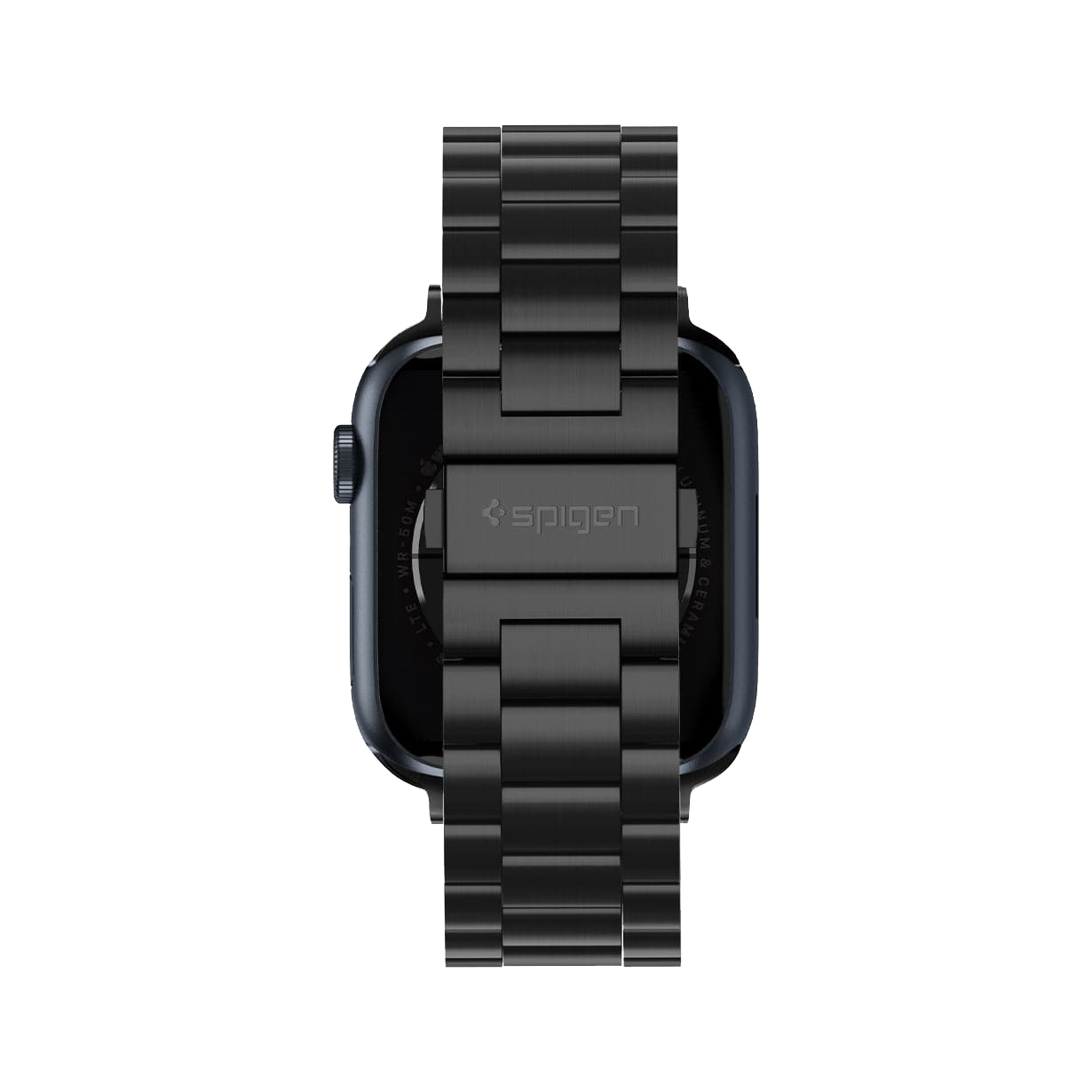 Bracelete Spigen Modern Fit para Apple Watch Pulseira de relógio metálica preta Spigen com fecho de presilha