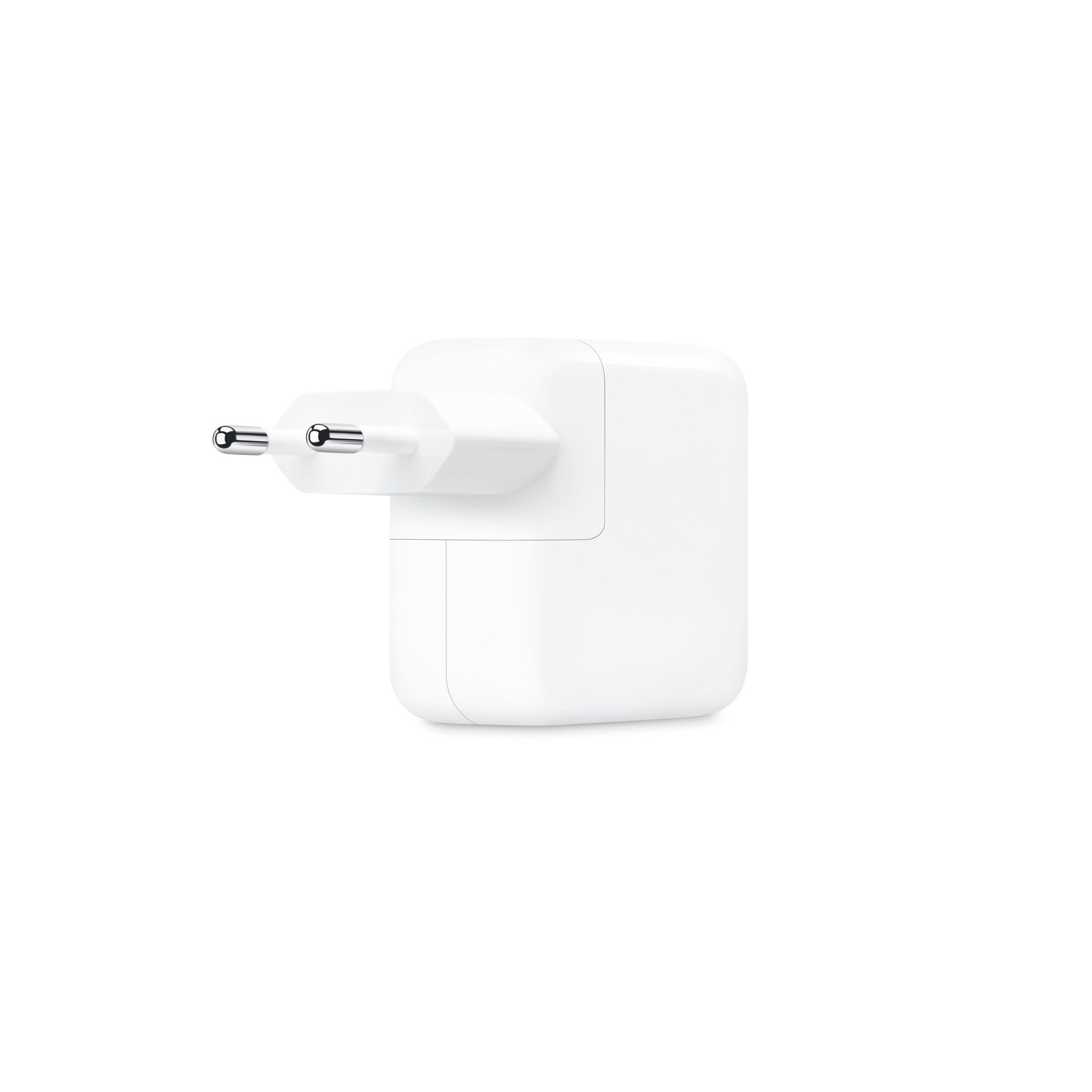 Carregador / Adaptador de corrente Apple USB-C porta dupla de 35W Carregador de parede branco com plugue europeu de dois pinos