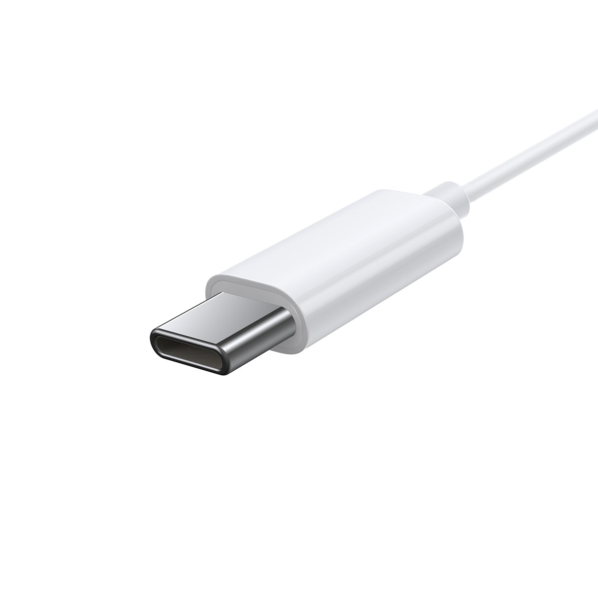 Auscultadores / Auriculares Baseus Encok Wired C17 USB-C Cabo USB tipo C branco com conector metálico