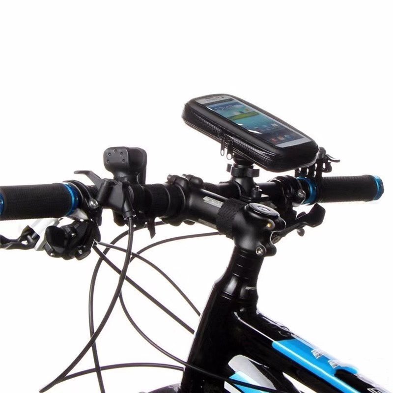 Suporte Universal de Smartphone para Bicicleta / Mota Manípulo e guidão de bicicleta com dispositivos eletrónicos instalados