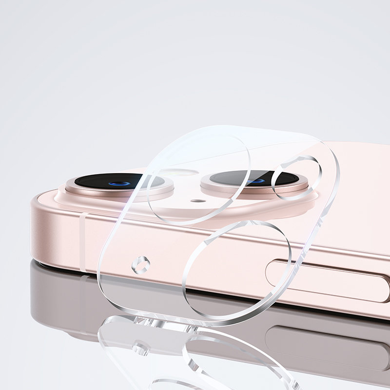 Película de Protecção de Câmara Traseira Joyroom Lens Protector para iPhone 13/13 mini Capa protetora transparente para câmaras de smartphone cor rosa dourado
