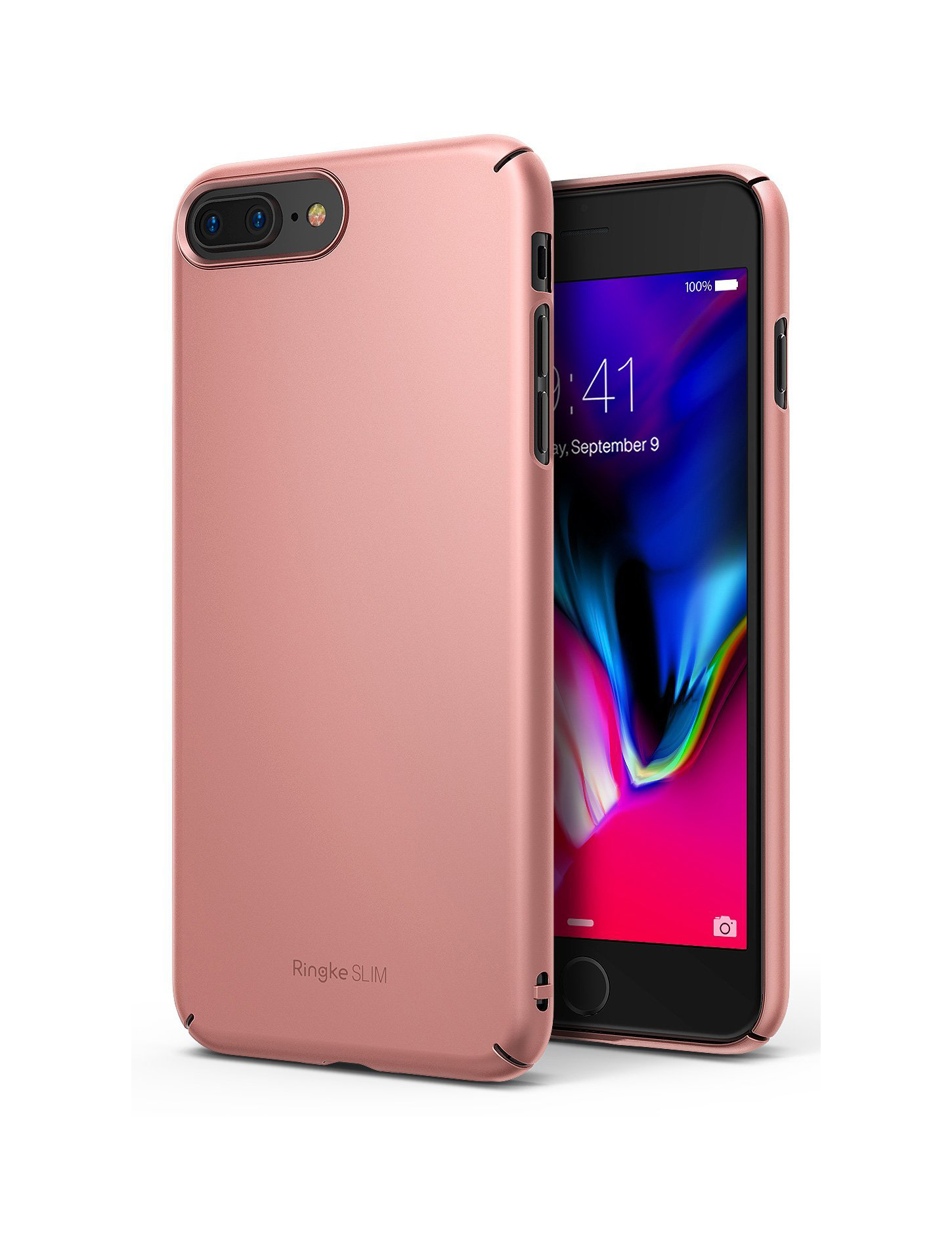 iPhone 7/8 Plus Capa Rígida Ultra-Fina Ringke Slim Capa rosa metálica fina para smartphone Ringke Slim