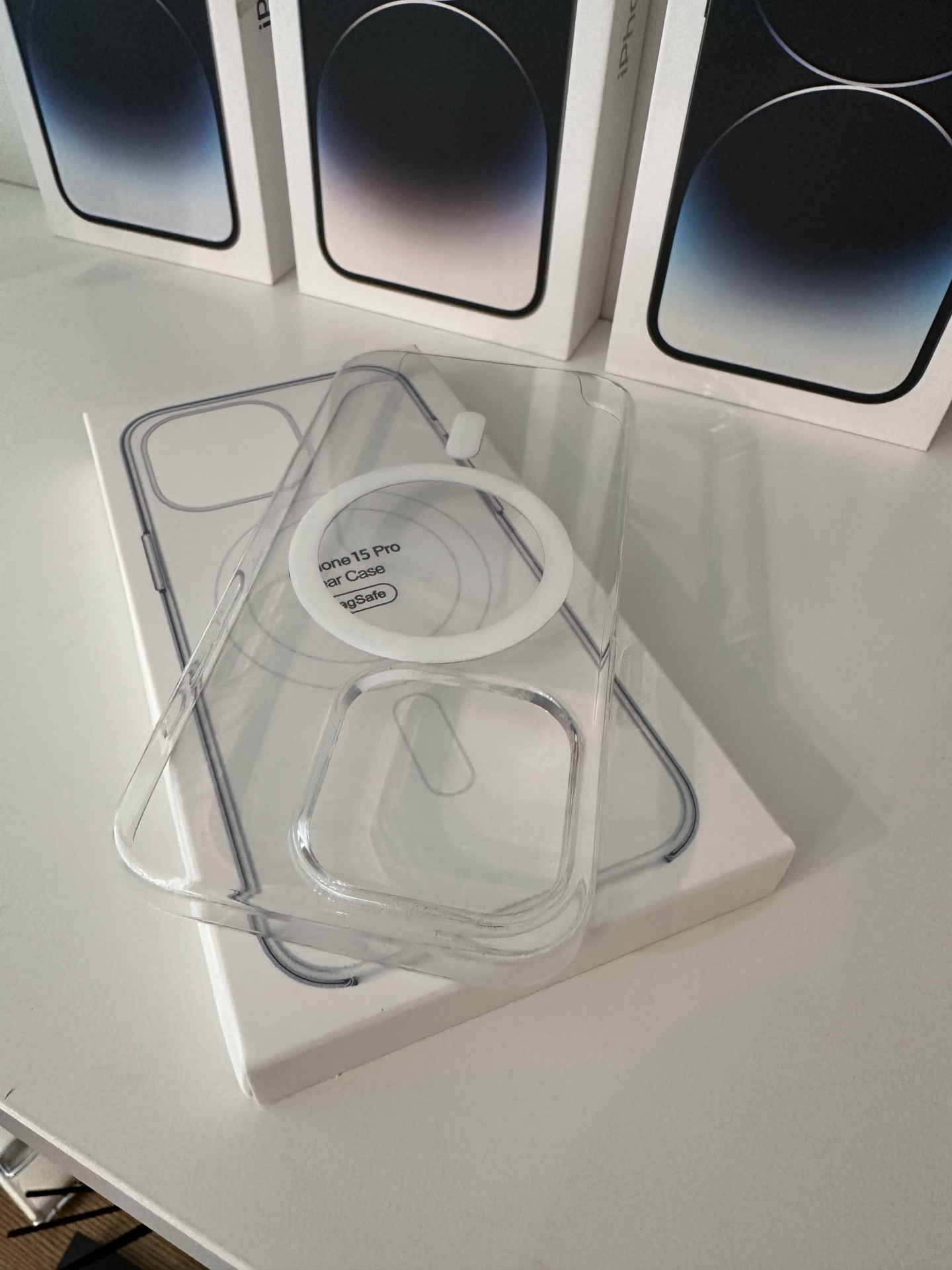 Capa Transparente MagSafe Premium para iPhone 15 Pro Max Caixa de iPhone 13 Pro com capa de silicone transparente