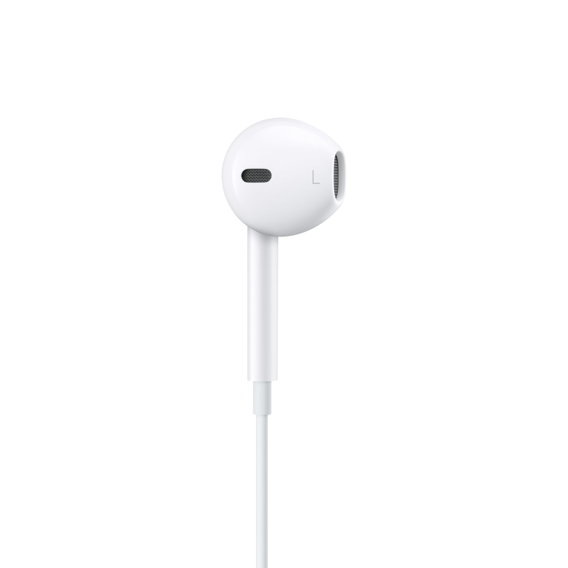 Auscultadores Apple EarPods (USB-C) Auricular de ouvido branco com cabo e letra L visível