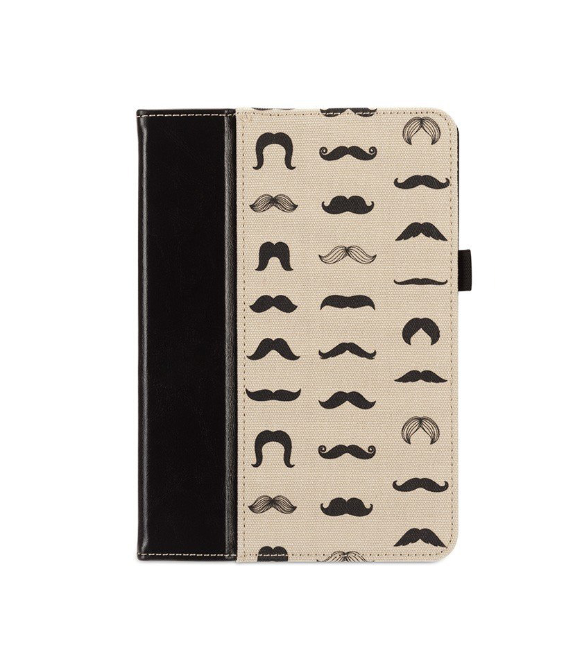 Capa Griffin Mustachio Folio para iPad Capa para tablet com padrão de bigodes e faixa lateral preta