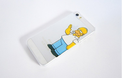 iPhone 4/4S Capa Fina Rígida Hommer Simpson Capa para smartphone com desenho do Homer Simpson em branco